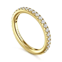 Sale Gabriel & Co. Brasilia - 14K Yellow Gold Diamond Anniversary Band - 0.55 ct