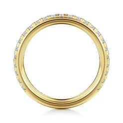 Sale Gabriel & Co. Brasilia - 14K Yellow Gold Diamond Anniversary Band - 0.55 ct