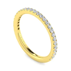 Outlet Gabriel & Co. Brasilia - 14K Yellow Gold Diamond Wedding Band - 0.35 ct