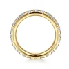 Gabriel & Co. Brasilia - 14K Yellow Gold Micro Pave Diamond Eternity Band - 1.5 ct