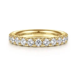 Gabriel & Co. Brasilia - 14K Yellow Gold Micro Pave Diamond Eternity Band - 1.5 ct