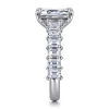 Clearance Gabriel & Co. Brava - 14K White Gold Emerald Cut Diamond Engagement Ring