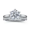 Best Gabriel & Co. Brave - 14K White Gold 6 Prong Round Solitaire Diamond Engagement Ring