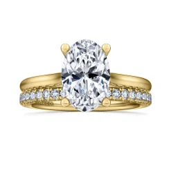 Discount Gabriel & Co. Bravo - 14K Yellow Gold Oval Solitaire Diamond Engagement Ring