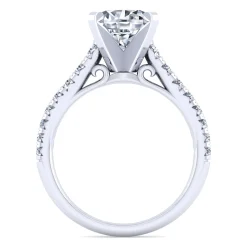 Online Gabriel & Co. Bridget - 14K White Gold Round Diamond Engagement Ring