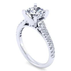 Online Gabriel & Co. Bridget - 14K White Gold Round Diamond Engagement Ring