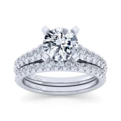 Online Gabriel & Co. Bridget - 14K White Gold Round Diamond Engagement Ring