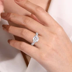 Gabriel & Co. Briella - 18K White Gold Round Diamond Engagement Ring