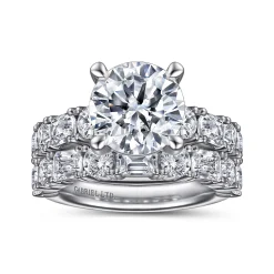 Gabriel & Co. Briella - 18K White Gold Round Diamond Engagement Ring