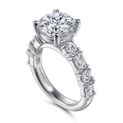 Gabriel & Co. Briella - 18K White Gold Round Diamond Engagement Ring