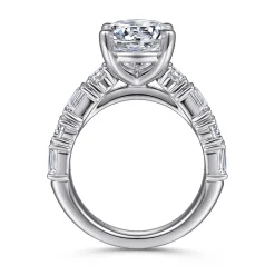 Gabriel & Co. Briella - 18K White Gold Round Diamond Engagement Ring