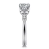 Gabriel & Co. Brigida - Vintage Inspired 14K White Gold Round Diamond Engagement Ring