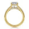 Online Gabriel & Co. Brinne - 14K Yellow Gold Three Row Princess Cut Diamond Engagement Ring