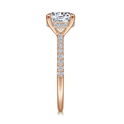 Hot Gabriel & Co. Broderick - 14K Rose Gold Round Diamond Engagement Ring