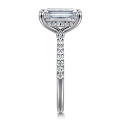 Online Gabriel & Co. Broderick - 14K White Gold Emerald Cut Diamond Engagement Ring