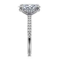 Discount Gabriel & Co. Broderick - 14K White Gold Oval Diamond Engagement Ring