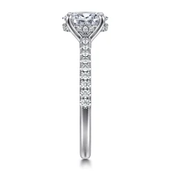 Sale Gabriel & Co. Broderick - 14K White Gold Oval Diamond Engagement Ring