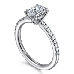 Sale Gabriel & Co. Broderick - 14K White Gold Oval Diamond Engagement Ring