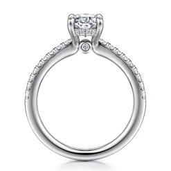 Online Gabriel & Co. Broderick - 14K White Gold Oval Diamond Engagement Ring