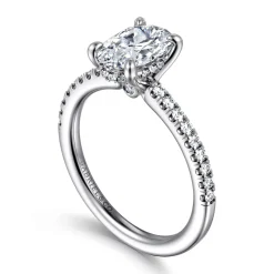 Online Gabriel & Co. Broderick - 14K White Gold Oval Diamond Engagement Ring