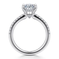 Sale Gabriel & Co. Broderick - 14K White Gold Oval Diamond Engagement Ring