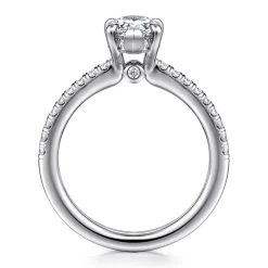 Gabriel & Co. Broderick - 14K White Gold Pear Shape Diamond Engagement Ring