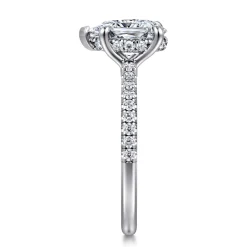 Gabriel & Co. Broderick - 14K White Gold Pear Shape Diamond Engagement Ring