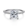 Gabriel & Co. Broderick - 14K White Gold Princess cut Diamond Engagement Ring