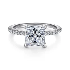 Gabriel & Co. Broderick - 14K White Gold Princess cut Diamond Engagement Ring