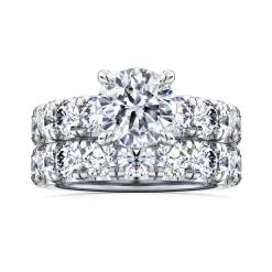 New Gabriel & Co. Broderick - 14K White Gold Round Diamond Engagement Ring