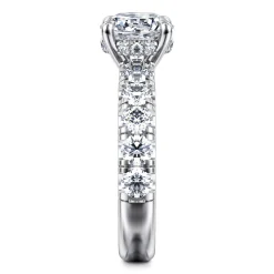 Hot Gabriel & Co. Broderick - 14K White Gold Round Diamond Engagement Ring
