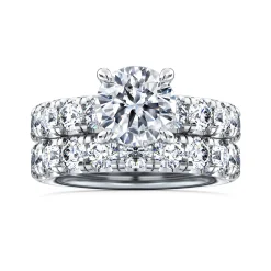Hot Gabriel & Co. Broderick - 14K White Gold Round Diamond Engagement Ring