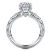Gabriel & Co. Broderick - 14K White Gold Round Diamond Engagement Ring