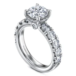 Gabriel & Co. Broderick - 14K White Gold Round Diamond Engagement Ring