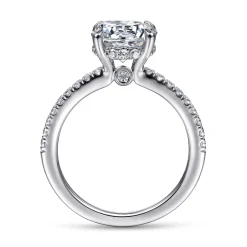 Outlet Gabriel & Co. Broderick - 14K White Gold Round Diamond Engagement Ring