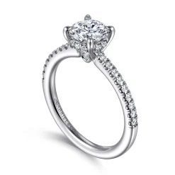 Gabriel & Co. Broderick - 14K White Gold Round Diamond Engagement Ring
