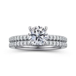 Gabriel & Co. Broderick - 14K White Gold Round Diamond Engagement Ring