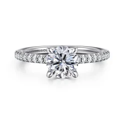 Gabriel & Co. Broderick - 14K White Gold Round Diamond Engagement Ring