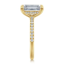 Sale Gabriel & Co. Broderick - 14K Yellow Gold Emerald Cut Diamond Engagement Ring