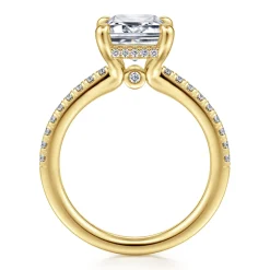 Sale Gabriel & Co. Broderick - 14K Yellow Gold Emerald Cut Diamond Engagement Ring