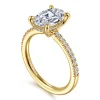 Best Gabriel & Co. Broderick - 14K Yellow Gold Oval Diamond Engagement Ring
