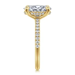 Sale Gabriel & Co. Broderick - 14K Yellow Gold Oval Diamond Engagement Ring