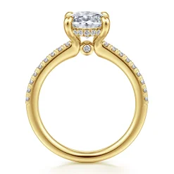 Sale Gabriel & Co. Broderick - 14K Yellow Gold Oval Diamond Engagement Ring