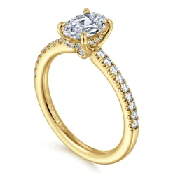Gabriel & Co. Broderick - 14K Yellow Gold Oval Diamond Engagement Ring