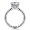 Discount Gabriel & Co. Broderick - Platinum Emerald Cut Diamond Engagement Ring