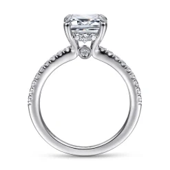 Discount Gabriel & Co. Broderick - Platinum Emerald Cut Diamond Engagement Ring