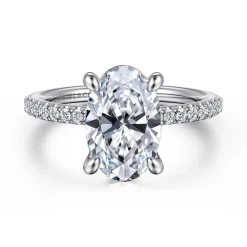 Gabriel & Co. Broderick - Platinum Oval Diamond Engagement Ring