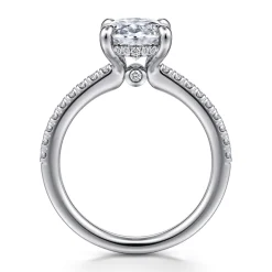 Gabriel & Co. Broderick - Platinum Oval Diamond Engagement Ring