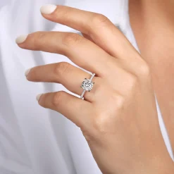Online Gabriel & Co. Broderick - Platinum Round Diamond Engagement Ring