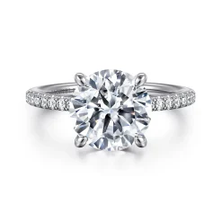 Online Gabriel & Co. Broderick - Platinum Round Diamond Engagement Ring